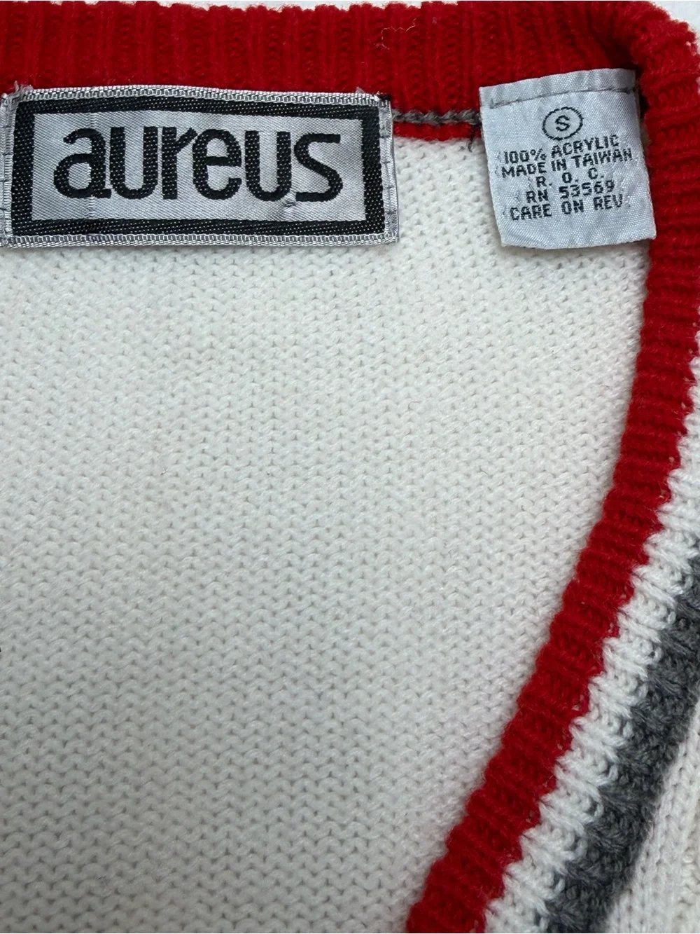 Vintage 90s Aureus Winston Drag Racing Gatornationals Cable Knit Sweater S NHRA